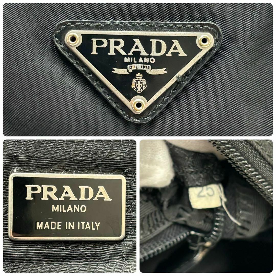 PRADA(プラダ)の✨美品✨プラダ トートバッグ 三角プレート 肩掛け テスートナイロン ブラック レディースのバッグ(トートバッグ)の商品写真