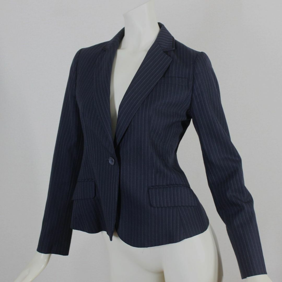 01【新品同様】スーツセレクト パンツスーツ 5 レデイース SS XS 紺 レディースのフォーマル/ドレス(スーツ)の商品写真