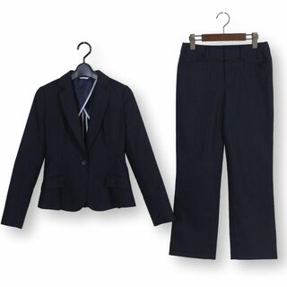 01【新品同様】スーツセレクト パンツスーツ 5 レデイース SS XS 紺(スーツ)