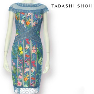 TADASHI SHOJI - 【極美品】タダシショージ ワンピース 花柄 刺繍レース
