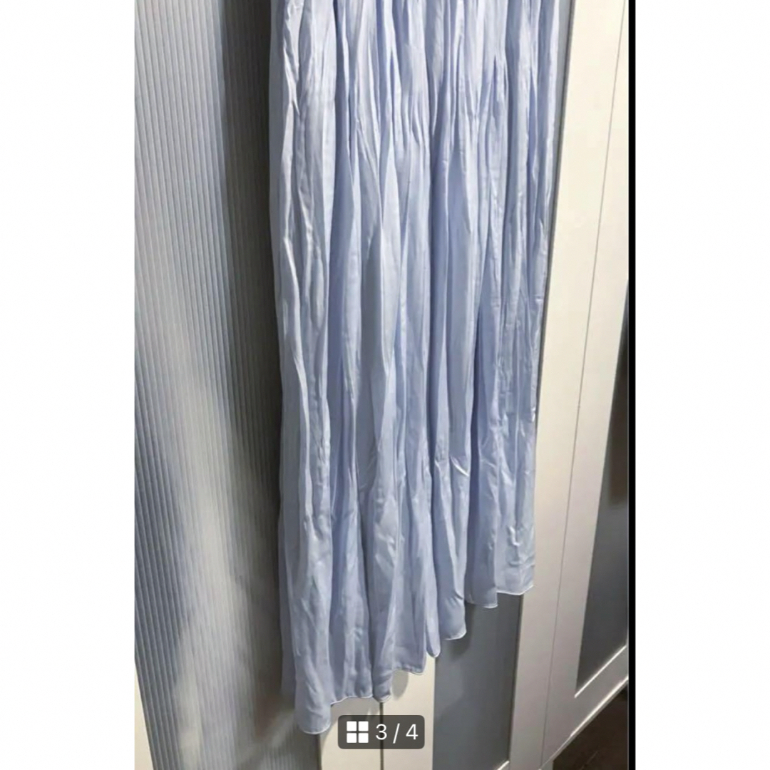 Techichi(テチチ)のテチチ　サテンギャザーロングスカート M レディースのスカート(ロングスカート)の商品写真