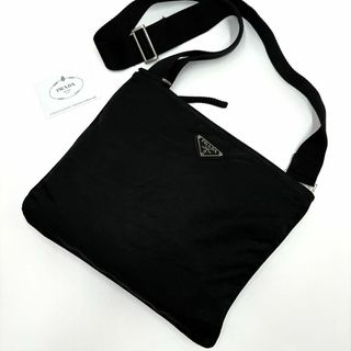 プラダ(PRADA)の✨美品✨プラダ ショルダーバッグ ナイロン 三角プレート サコッシュ ブラック(ショルダーバッグ)