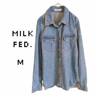 MILKFED. - MILK FED.デニムシャツ インディゴ  綿100% ミルクフェド M