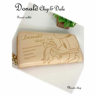 ディズニー(Disney)の★Disney★ Donald Chip & Dale ラウンドジップ 長財布(財布)