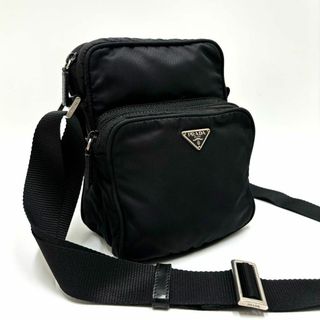 プラダ(PRADA)の【美品】プラダ アマゾン型 カメラバッグ ショルダーバッグ ナイロン×レザー(ショルダーバッグ)