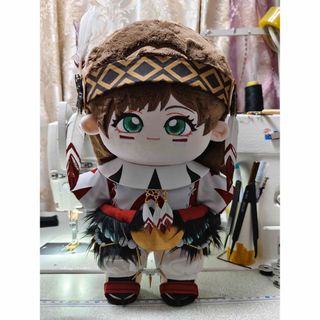 ぬいぐるみ 30cm オリジナル 女の子 茶色 黄色 髪 インディアン風