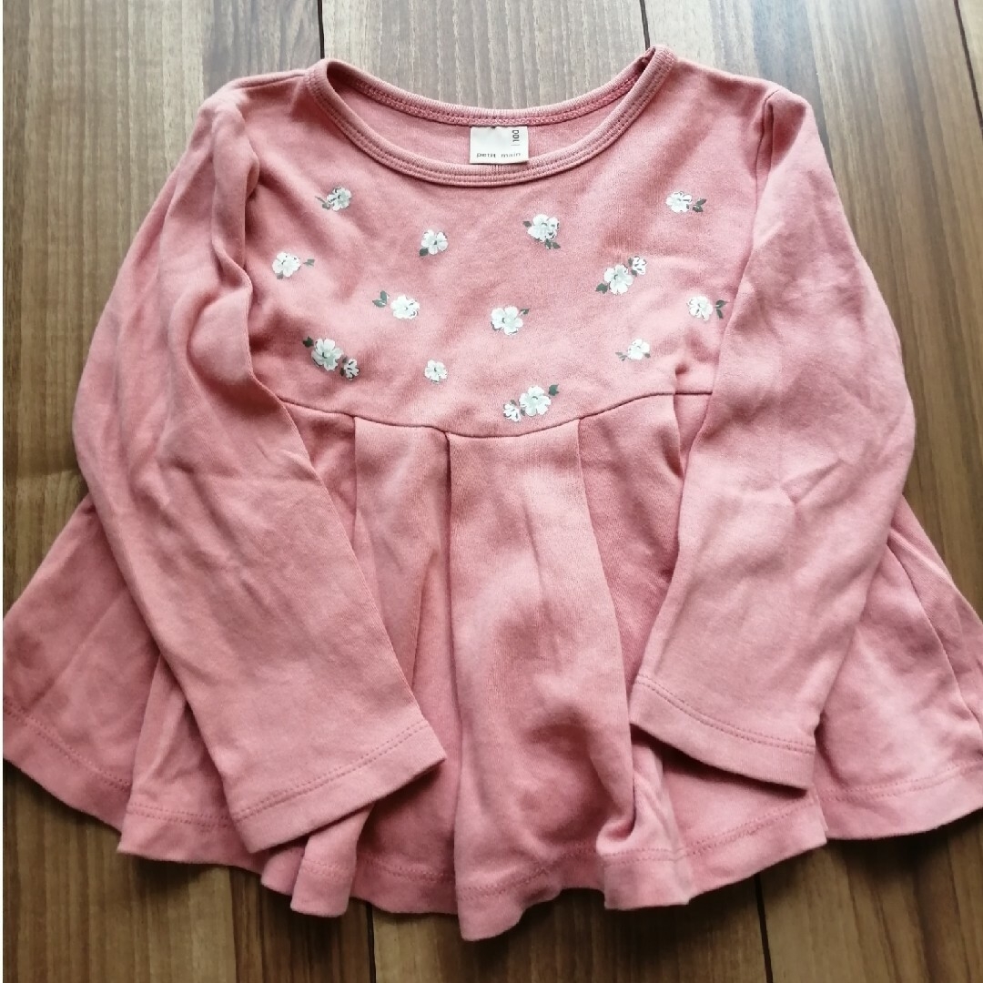 petit main(プティマイン)の2枚セット　プティマイン　Tシャツ　100 キッズ/ベビー/マタニティのキッズ服女の子用(90cm~)(Tシャツ/カットソー)の商品写真