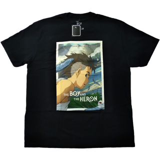 ジブリ(ジブリ)の君たちはどう生きるか　Tシャツ　XL　黒　ジブリ　映画　ムービーT　アニメT *(Tシャツ/カットソー(半袖/袖なし))