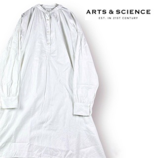 アーツアンドサイエンス(ARTS&SCIENCE)の【美品】 アーツアンドサイエンス Side tuck long dress(ロングワンピース/マキシワンピース)