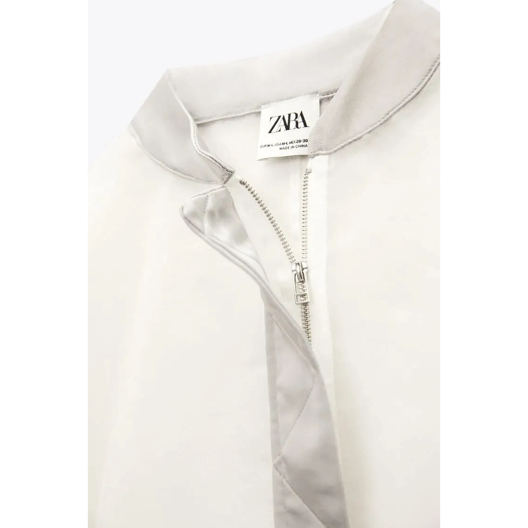 ZARA(ザラ)の新品未使用　ザラ　セミ　シアー　ボンバー　ジャケット  M L チュール　完売 レディースのジャケット/アウター(その他)の商品写真