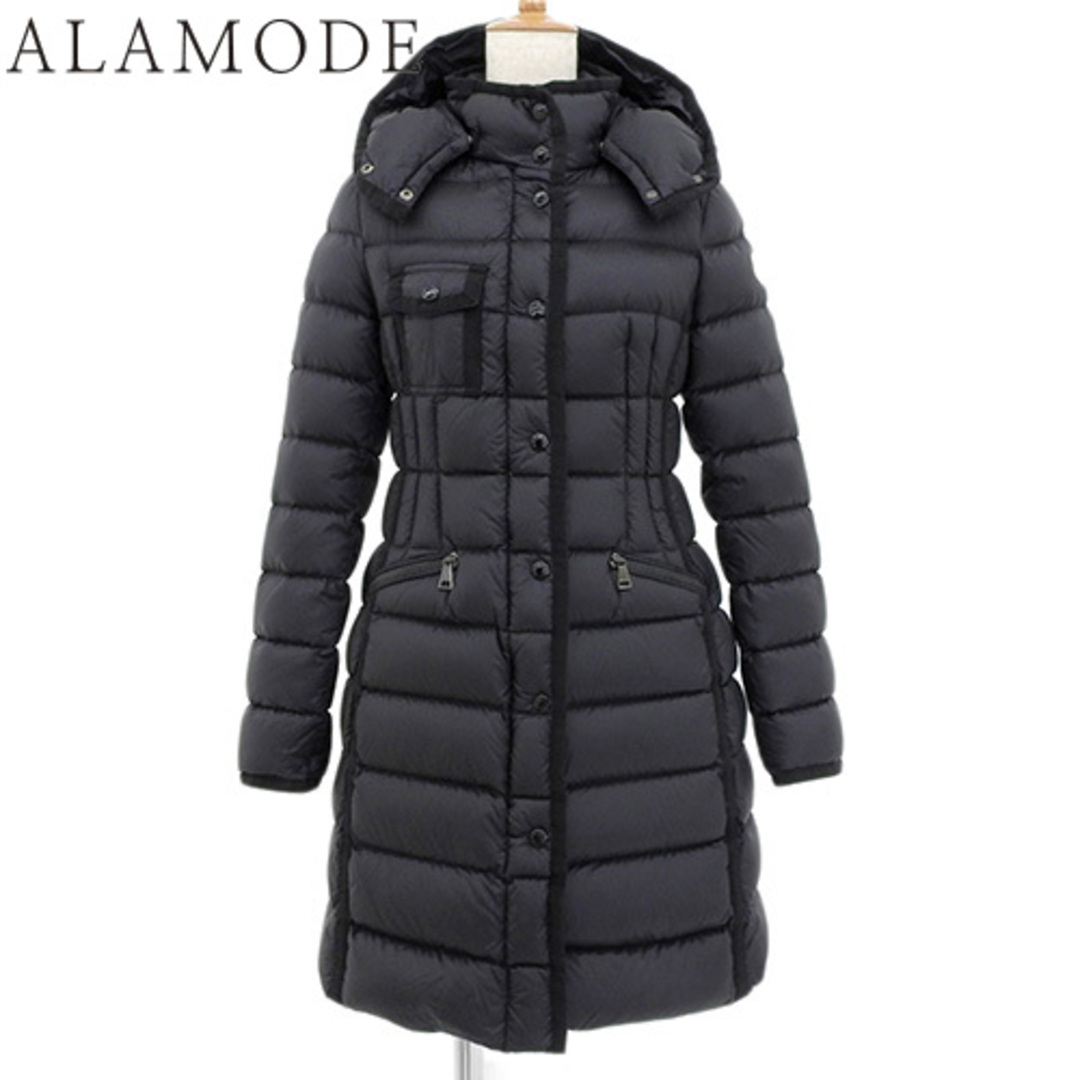 MONCLER(モンクレール)のMONCLER(モンクレール) Hermine ロングダウンジャケット アウター エルミンヌ アパレル ファッション 0(ゼロ) ナイロン ブラック黒 D20934930005 53048 レディース 40802091764【中古】【アラモード】 レディースのジャケット/アウター(ダウンコート)の商品写真