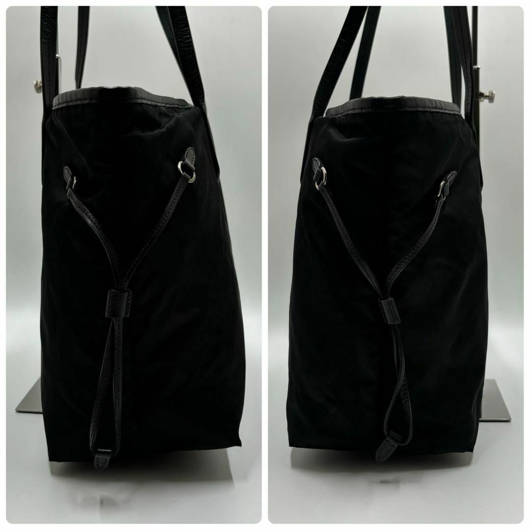 PRADA(プラダ)の✨美品✨プラダ トートバッグ 肩掛け テスートナイロン 巾着 ブラック A4 レディースのバッグ(トートバッグ)の商品写真