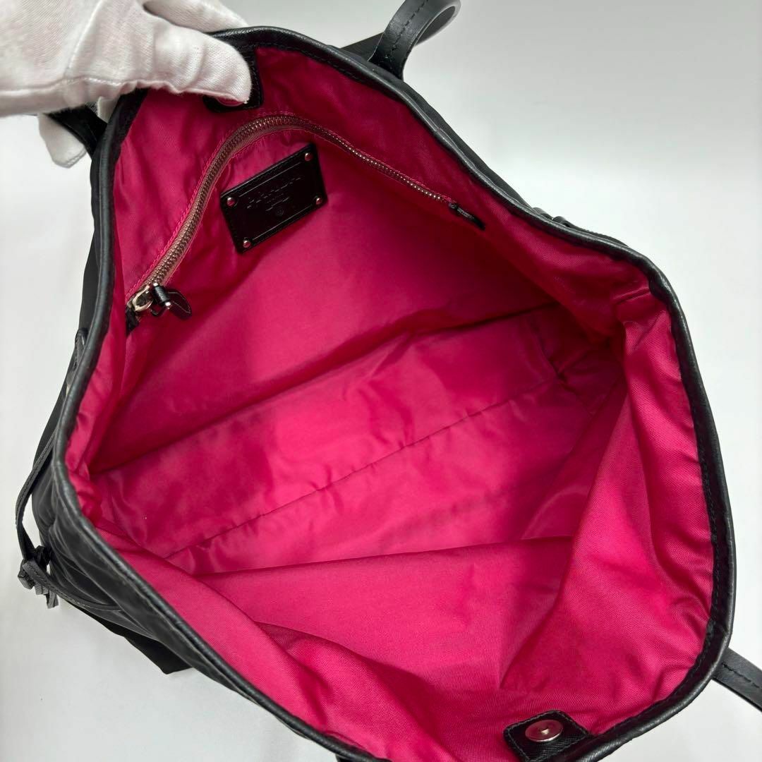 PRADA(プラダ)の✨美品✨プラダ トートバッグ 肩掛け テスートナイロン 巾着 ブラック A4 レディースのバッグ(トートバッグ)の商品写真