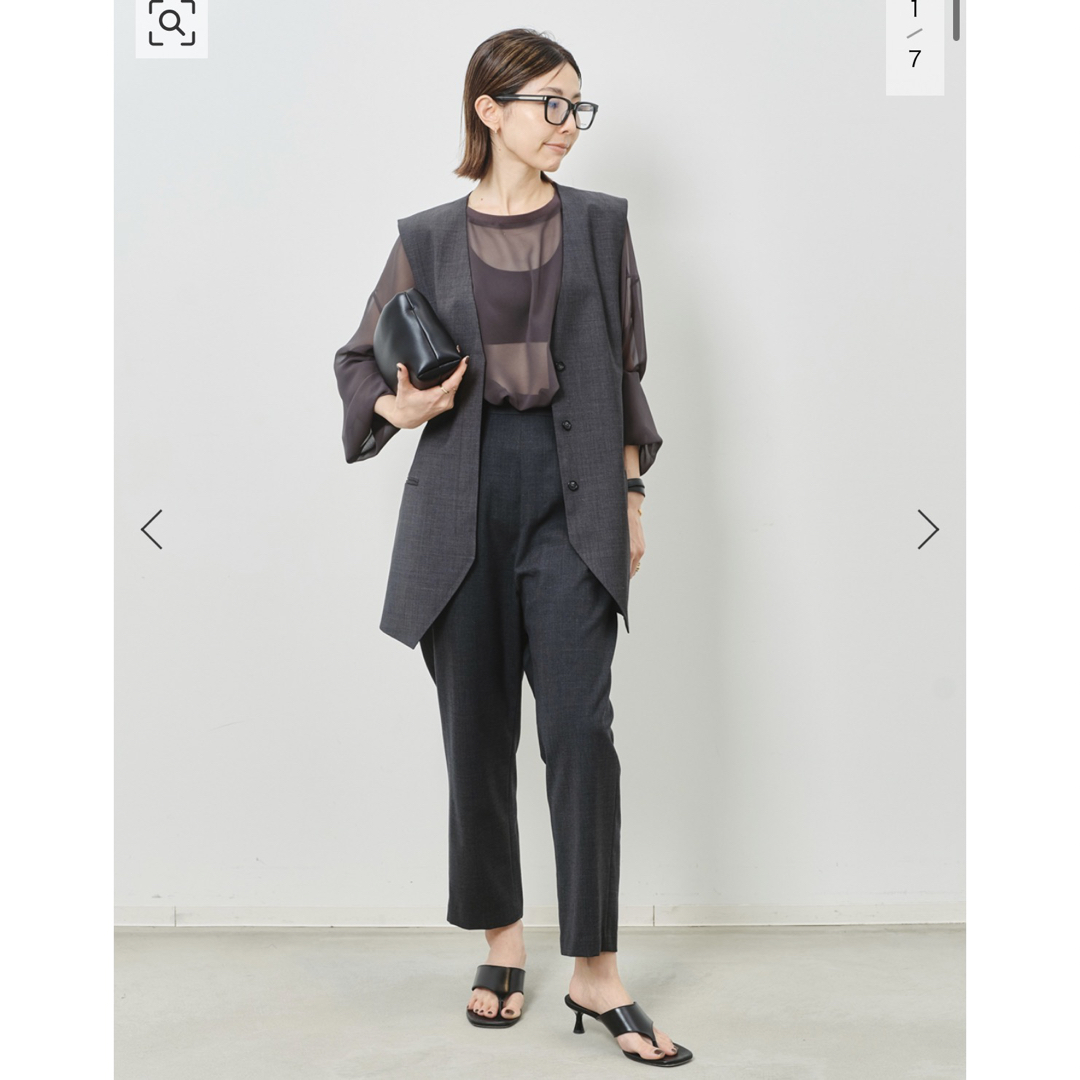 L'Appartement DEUXIEME CLASSE(アパルトモンドゥーズィエムクラス)のL'Appartement Sheer Blouse  レディースのトップス(シャツ/ブラウス(長袖/七分))の商品写真