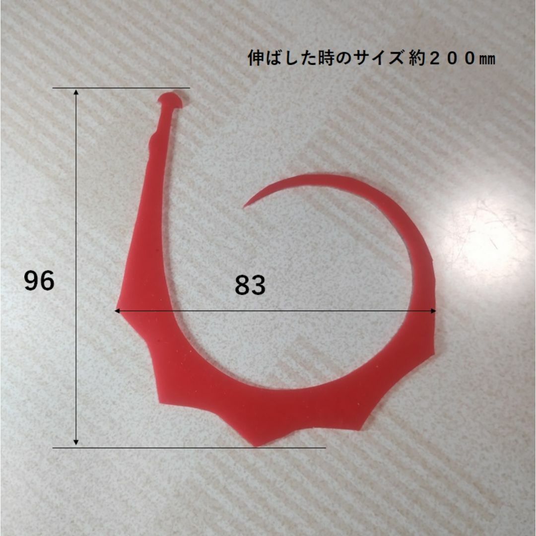 (T053) 鯛ラバ 極厚ネクタイ Ｒ１００３（ドラゴン）レッド 普通郵便 スポーツ/アウトドアのフィッシング(ルアー用品)の商品写真