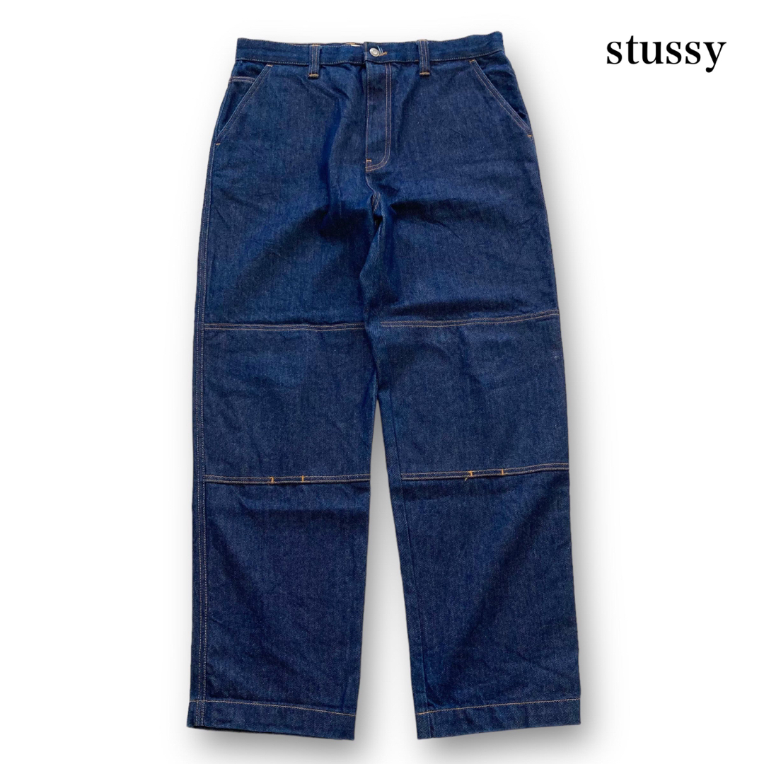 STUSSY(ステューシー)の【stussy】『美品』 ステューシー ダブルニー バギーデニムパンツ (34) メンズのパンツ(デニム/ジーンズ)の商品写真