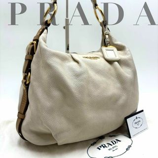 プラダ(PRADA)の✨希少モデル 付属品完備✨プラダ ワンショルダー ホーボー トート 肩掛け 白(ハンドバッグ)