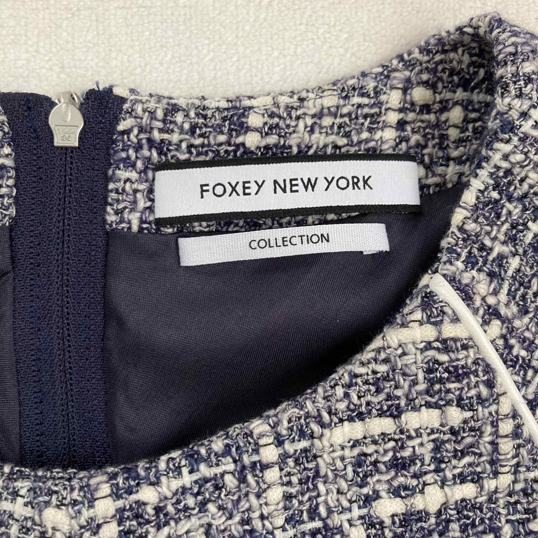 FOXEY NEW YORK(フォクシーニューヨーク)の【美品】FOXEY NEW YORK COLLECTION ツイードワンピース レディースのワンピース(ひざ丈ワンピース)の商品写真