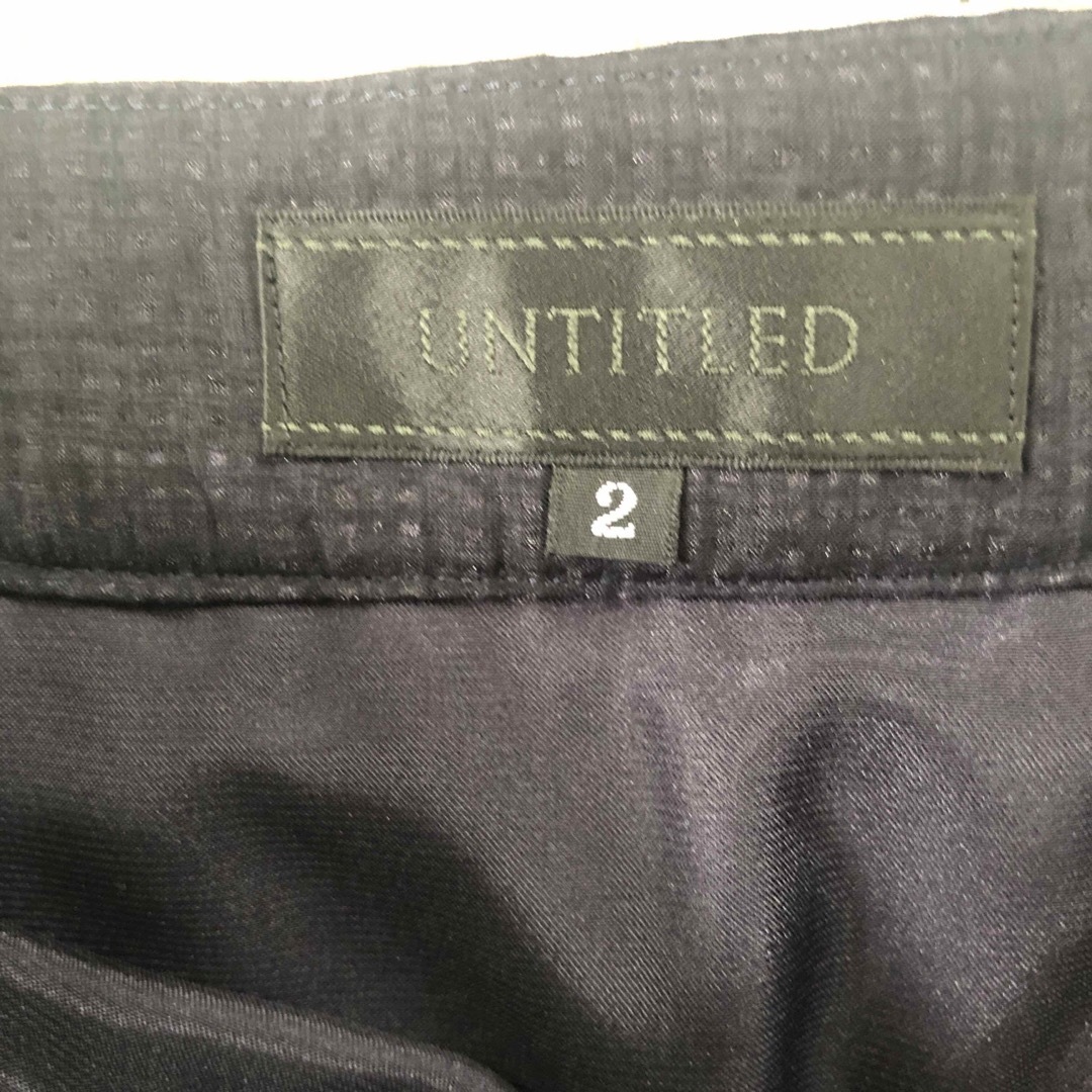 UNTITLED(アンタイトル)のスカート　アンタイトル　UNTITLED ネイビー レディースのスカート(ひざ丈スカート)の商品写真