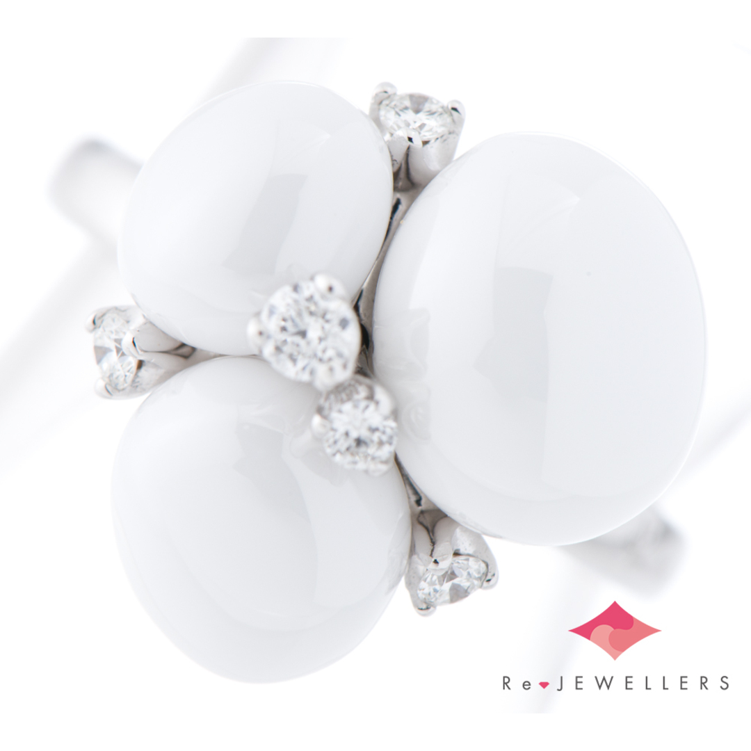 ポメラート カプリ ホワイトセラミック  ダイヤモンド  リング・指輪 レディースのアクセサリー(リング(指輪))の商品写真