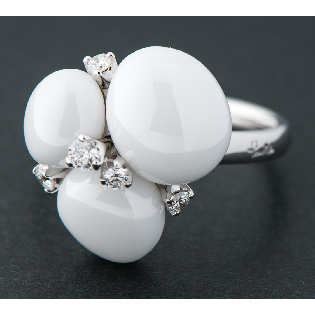 ポメラート カプリ ホワイトセラミック  ダイヤモンド  リング・指輪 レディースのアクセサリー(リング(指輪))の商品写真