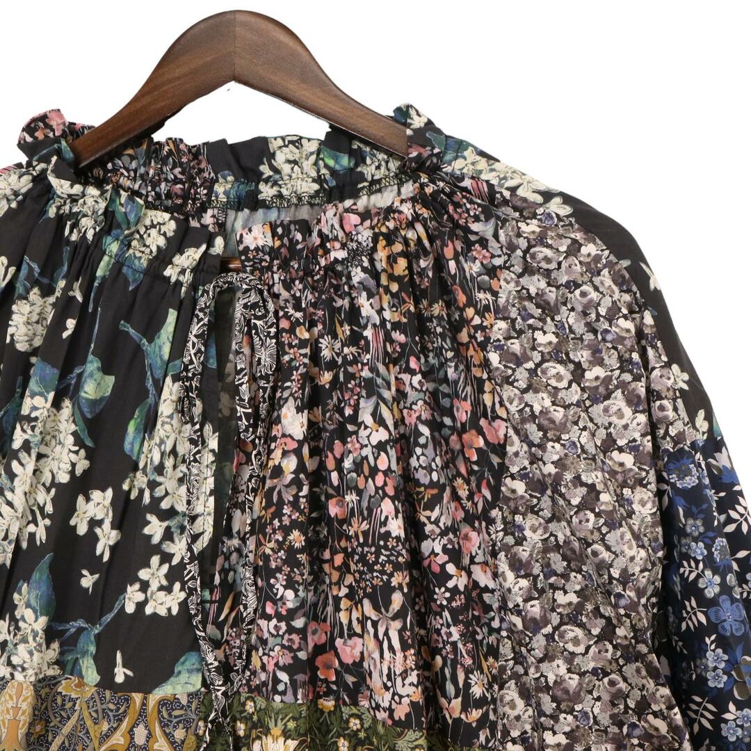 アメリ 総柄 LIBERTY PATCHWORK BLK DRESS M レディースのワンピース(その他)の商品写真