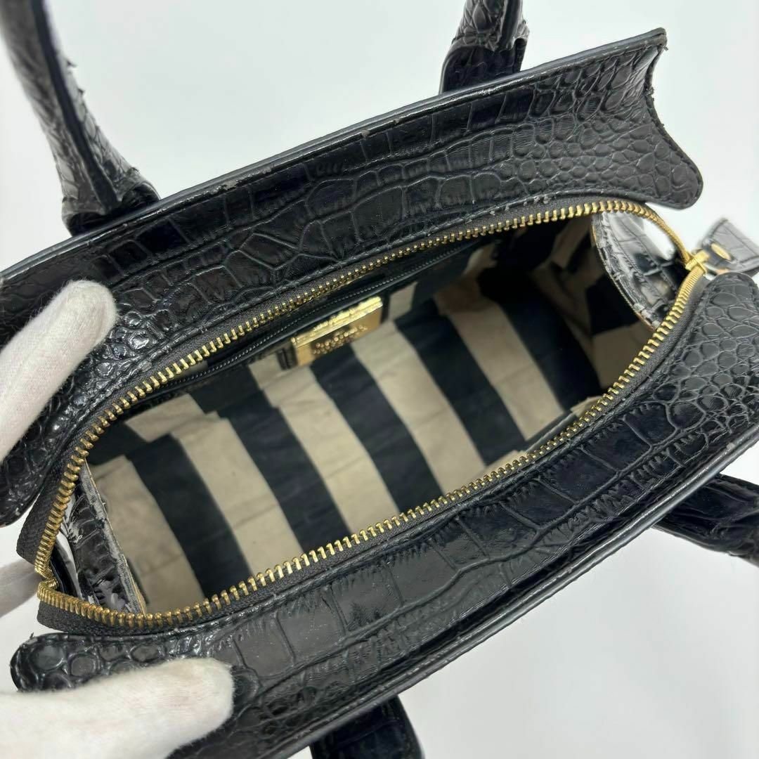 Vivienne Westwood(ヴィヴィアンウエストウッド)の✨廃盤 美品✨ヴィヴィアンウエストウッド ハンドバッグ クロコ オーブ ブラック レディースのバッグ(ハンドバッグ)の商品写真