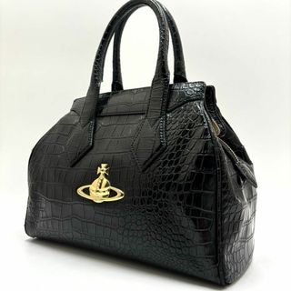 Vivienne Westwood - ✨廃盤 美品✨ヴィヴィアンウエストウッド ハンドバッグ クロコ オーブ ブラック