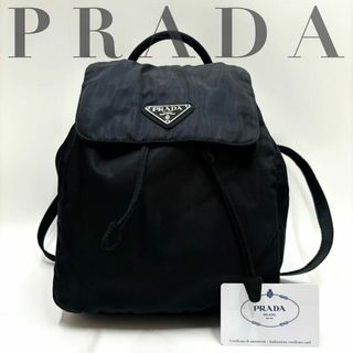 プラダ(PRADA)の✨希少✨プラダ リュック バックパック 三角プレート 巾着 ナイロン ブラック(リュック/バックパック)