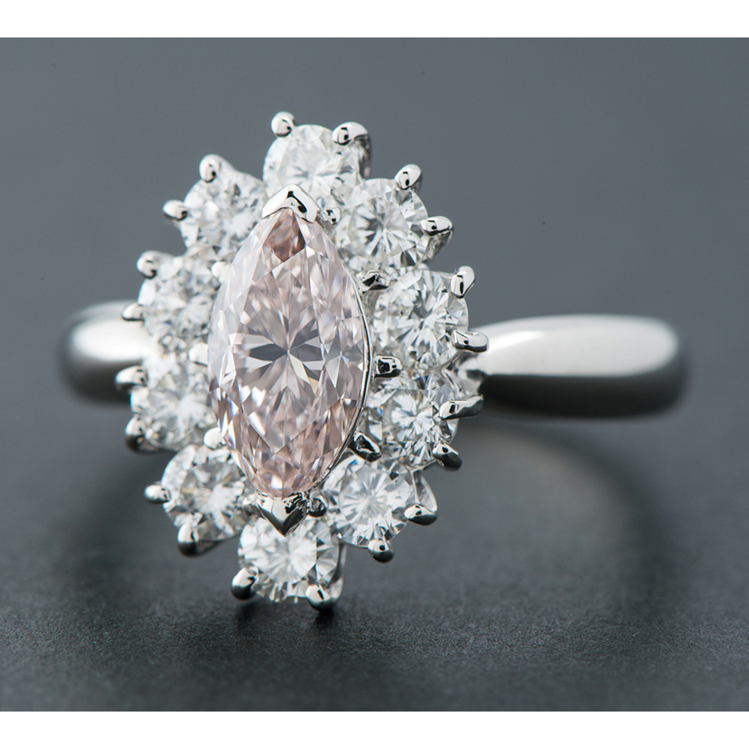FANCY LIGHT ORANGY PINK  ダイヤモンド 1.071 リ レディースのアクセサリー(リング(指輪))の商品写真