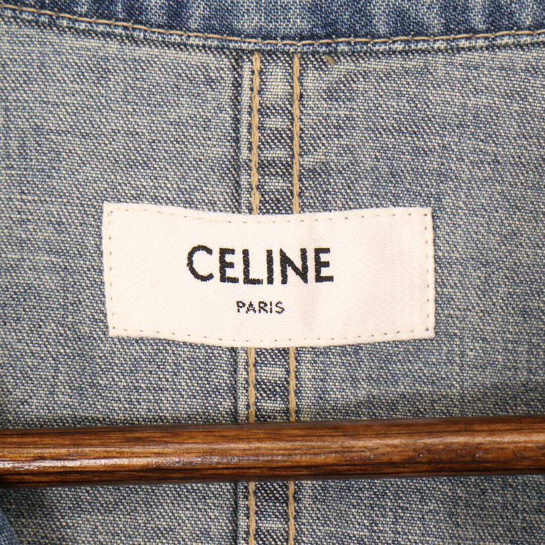 celine(セリーヌ)のセリーヌ 2T093182N ブルー デニム オープンカラープルオーバー M レディースのレッグウェア(タイツ/ストッキング)の商品写真