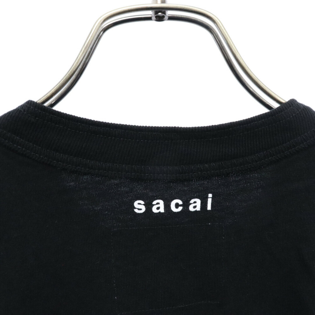 sacai(サカイ)のSacai サカイ 21SS×KAWS Logo Embroidery Tee カウズ ロゴ刺繍 半袖Tシャツ ブラック 21-0285S メンズのトップス(Tシャツ/カットソー(半袖/袖なし))の商品写真