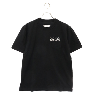 サカイ(sacai)のSacai サカイ 21SS×KAWS Logo Embroidery Tee カウズ ロゴ刺繍 半袖Tシャツ ブラック 21-0285S(Tシャツ/カットソー(半袖/袖なし))