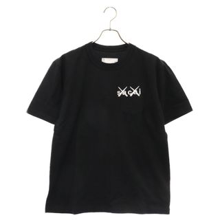 サカイ(sacai)のSacai サカイ 21SS×KAWS Logo Embroidery Tee カウズ ロゴ刺繍 半袖Tシャツ ブラック 21-0285S(Tシャツ/カットソー(半袖/袖なし))