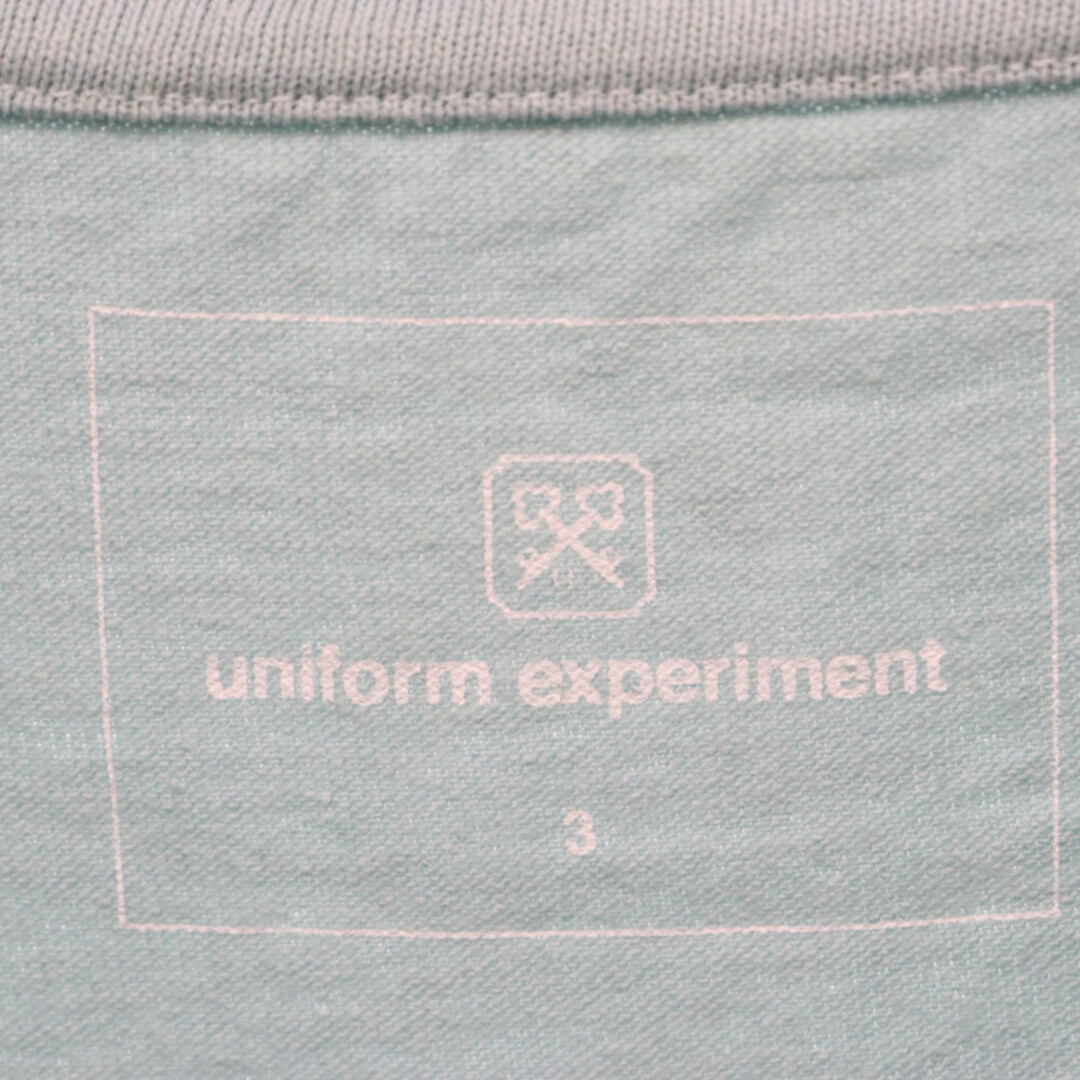 uniform experiment(ユニフォームエクスペリメント)のUNIFORM EXPERIMENT ユニフォームエクスペリメント 22SS×fragment design DONDI WHITE Tee フラグメントデザイン ロゴ半袖Tシャツ ターコイズ UE-220007 メンズのトップス(シャツ)の商品写真