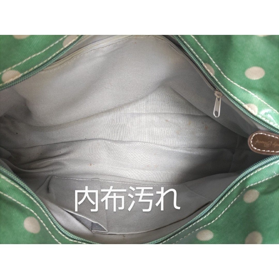 グリーン　ドット　バッグ レディースのバッグ(ハンドバッグ)の商品写真