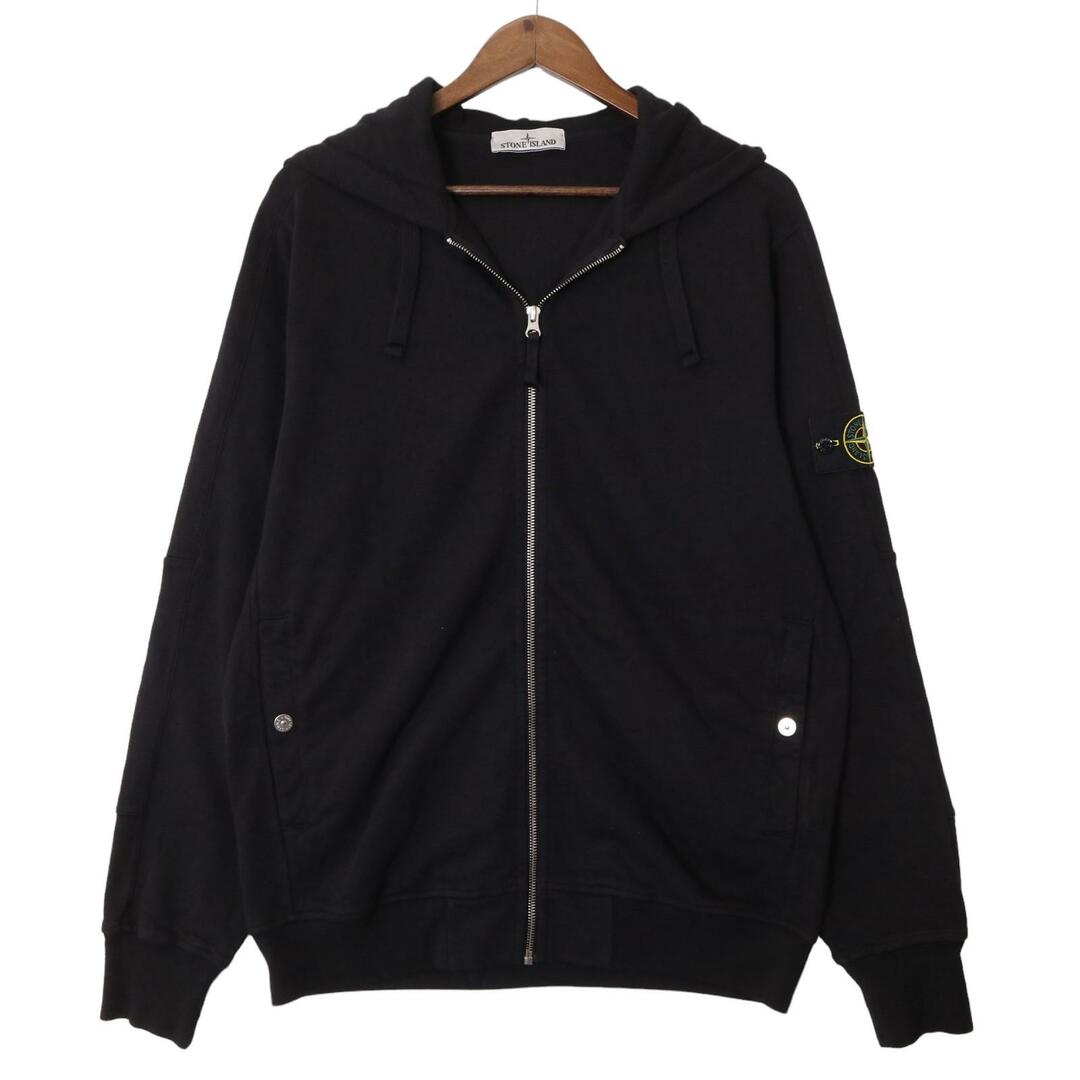 STONE ISLAND(ストーンアイランド)のストーンアイランド ﾌﾞﾗｯｸ 24SS ｼﾞｯﾌﾟｱｯﾌﾟ ｺｯﾄﾝ ﾌｰﾃﾞｨ L メンズのジャケット/アウター(その他)の商品写真