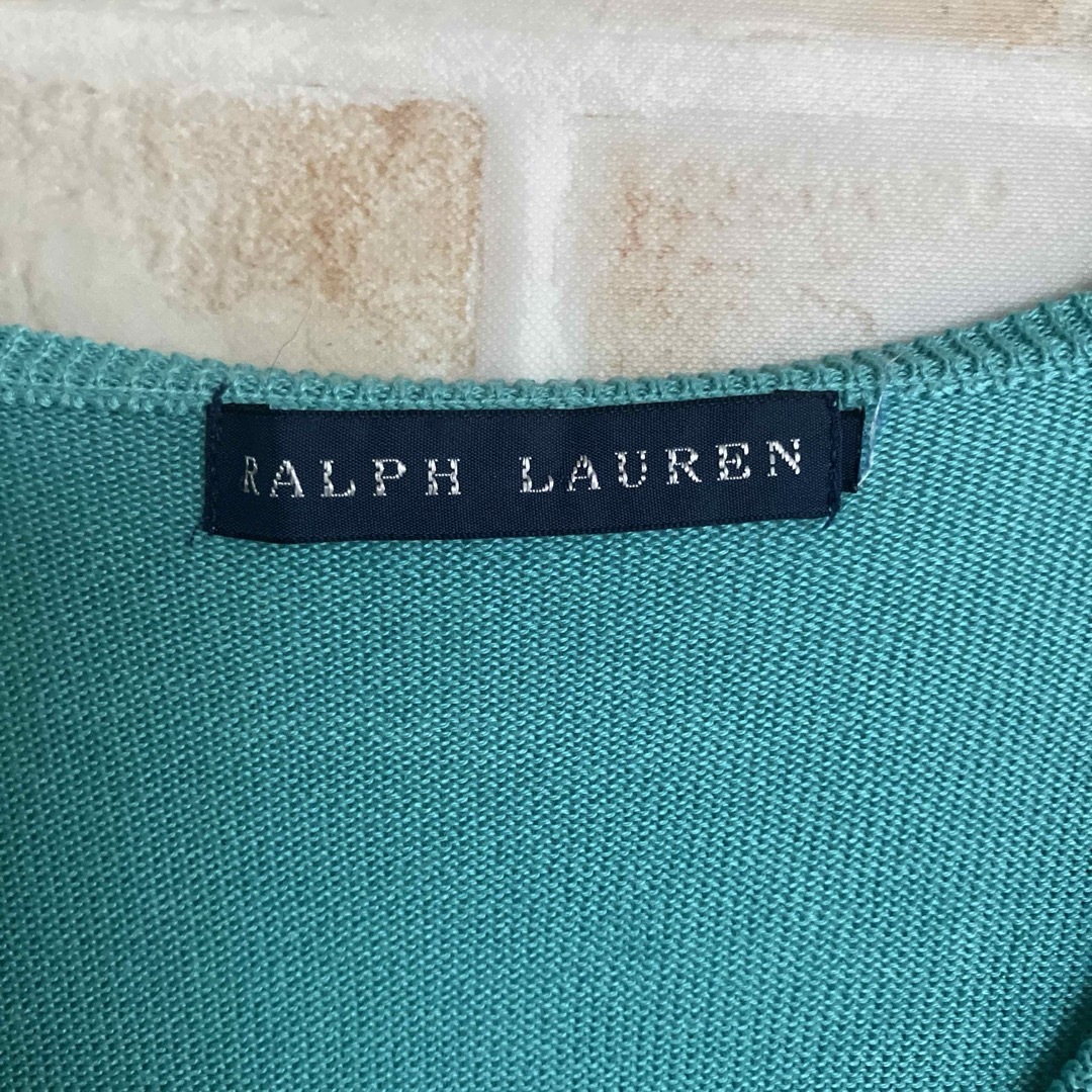 Ralph Lauren(ラルフローレン)のRALPH LAUREN Vネック ニット ポニーイエロー レディースのトップス(ニット/セーター)の商品写真