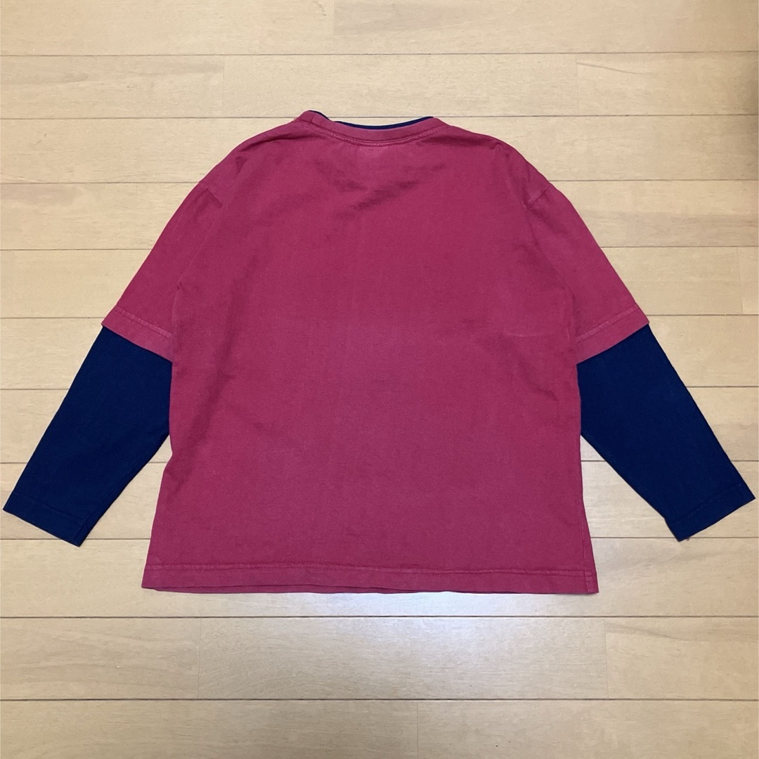 Tシャツ　レッド×ネイビー　STARCREW キッズ/ベビー/マタニティのキッズ服女の子用(90cm~)(Tシャツ/カットソー)の商品写真