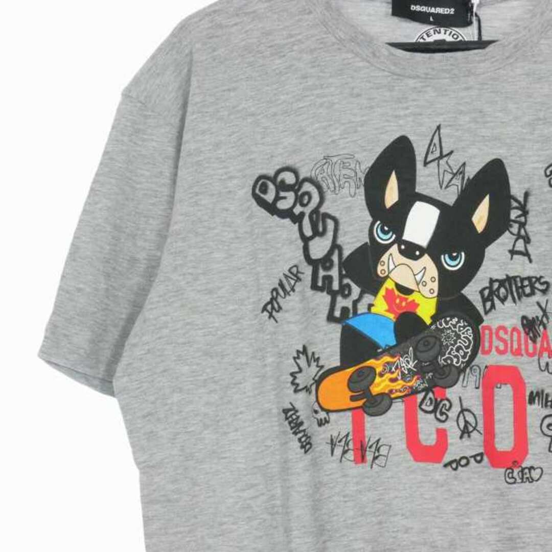 DSQUARED2(ディースクエアード)のディースクエアード 22SS ICON ドッグプリント Tシャツ L グレー メンズのトップス(Tシャツ/カットソー(半袖/袖なし))の商品写真