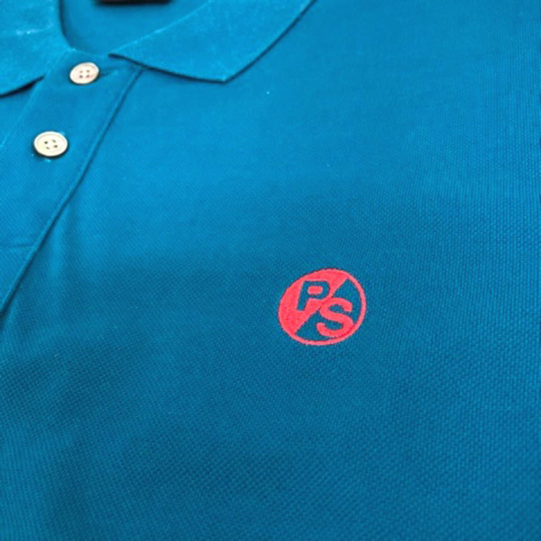 Paul Smith(ポールスミス)のPAUL SMITH ポロシャツ ロゴ 刺繍 半袖 薄手 S ブルー ピンク メンズのトップス(ポロシャツ)の商品写真
