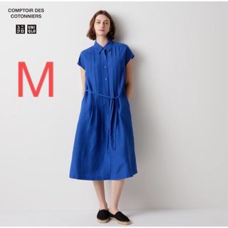 ユニクロ(UNIQLO)の【新品】ユニクロコントワー・デ・コトニエ　リネンブレンドシャツワンピース(ロングワンピース/マキシワンピース)