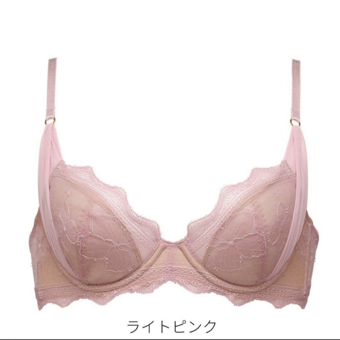 Chut! INTIMATES(シュットインティメイツ)のchut! [LUXE] フルレース パステルピンク H75ビキニL 未使用新品 レディースの下着/アンダーウェア(ブラ&ショーツセット)の商品写真