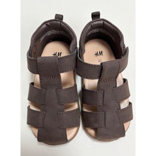 エイチアンドエム(H&M)の【H&M】ベビーキッズサンダル ブラウン 13.5cm 22【エイチアンドエム】(サンダル)