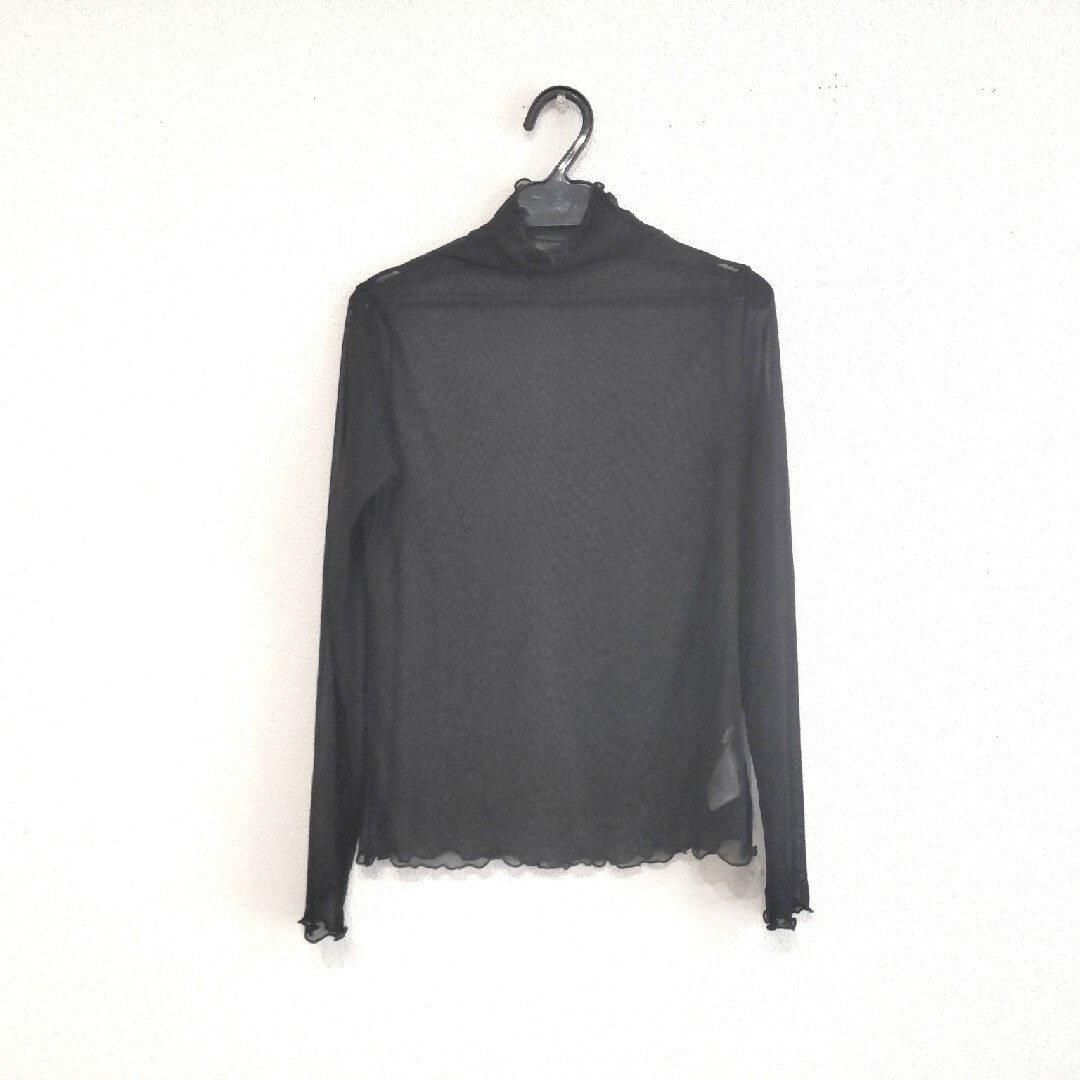 未使用 試着のみシアートップス 黒 ブラック レディースのトップス(カットソー(長袖/七分))の商品写真