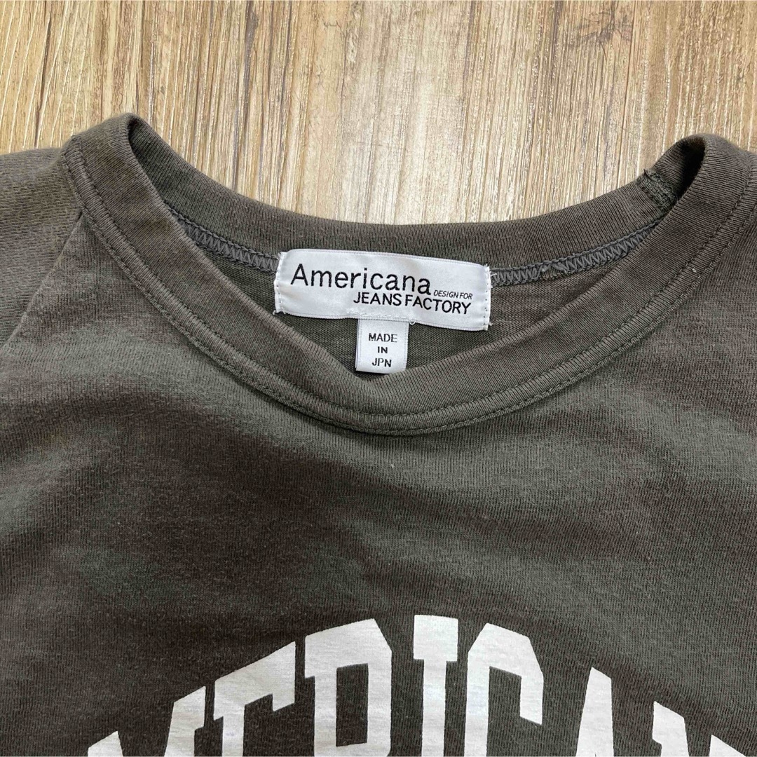 AMERICANA(アメリカーナ)のAmericana×ジーンズファクトリー　七分袖Tシャツ レディースのトップス(シャツ/ブラウス(長袖/七分))の商品写真