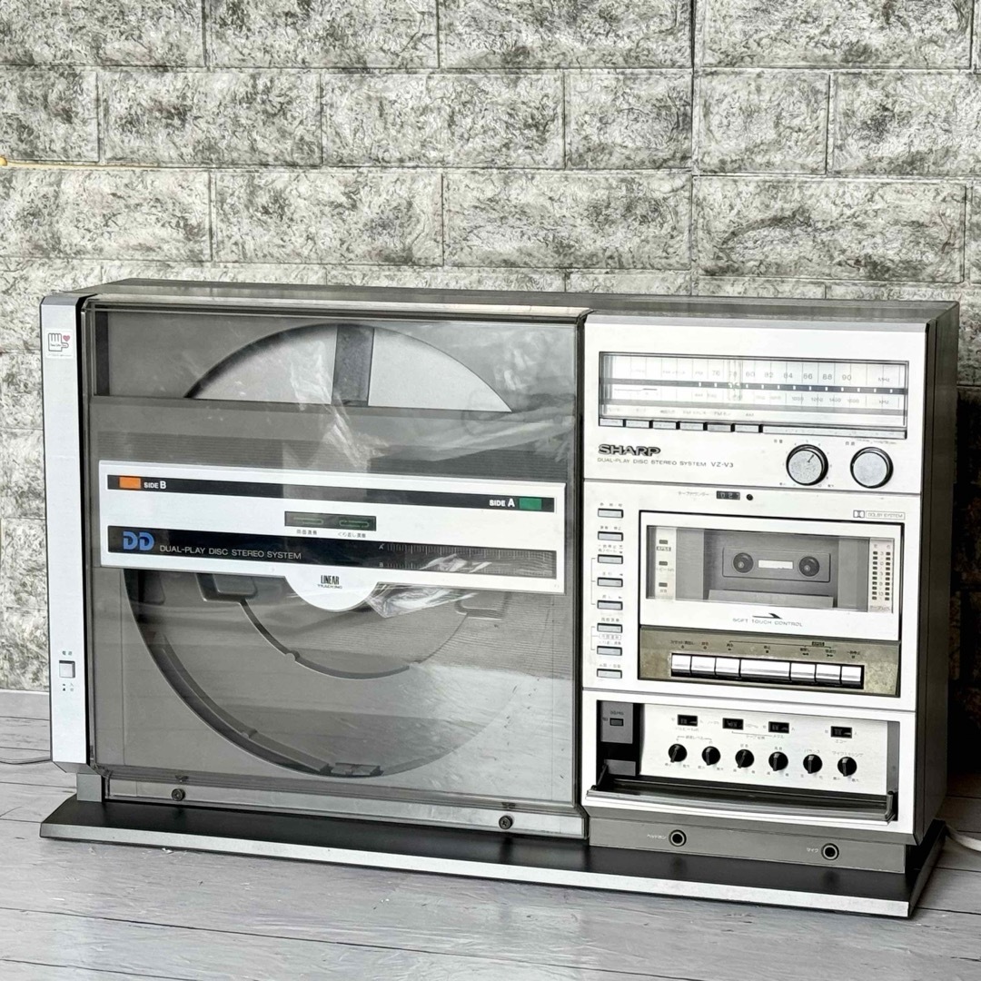 SHARP(シャープ)のシャープ『オートディスクV3』両面レコードステレオシステム スマホ/家電/カメラのオーディオ機器(ラジオ)の商品写真