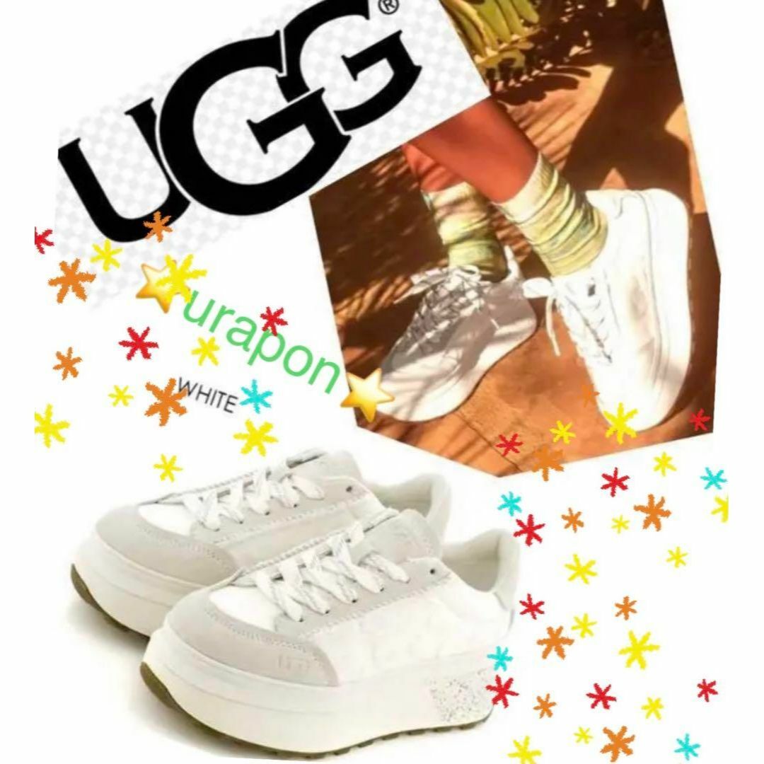 UGG(アグ)の完売しました。。✨④超超美品✨22✨UGG✨MARIN LACE LOGO✨ロゴ レディースの靴/シューズ(スニーカー)の商品写真