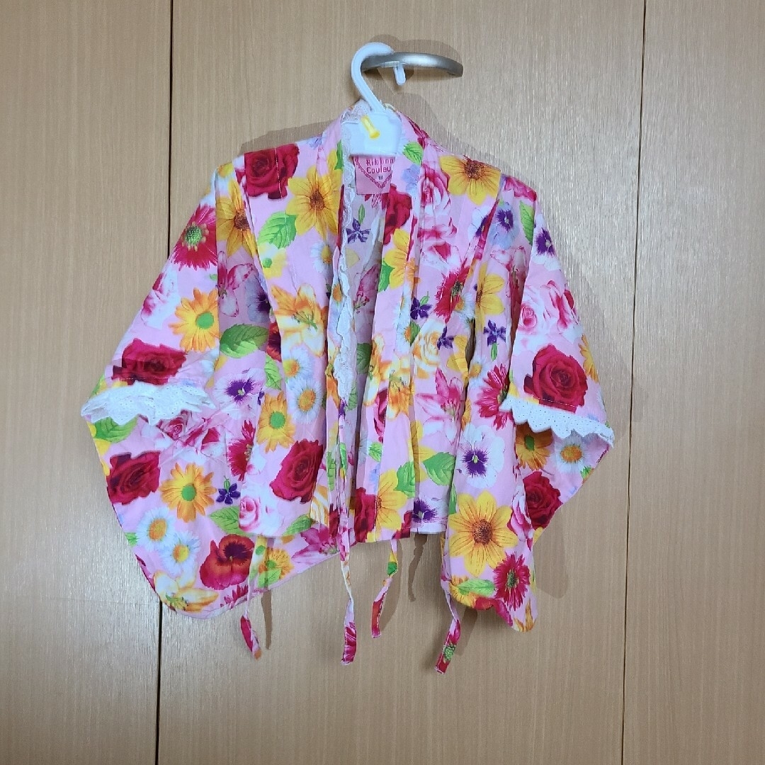 キッズ甚平　100センチ キッズ/ベビー/マタニティのキッズ服女の子用(90cm~)(甚平/浴衣)の商品写真