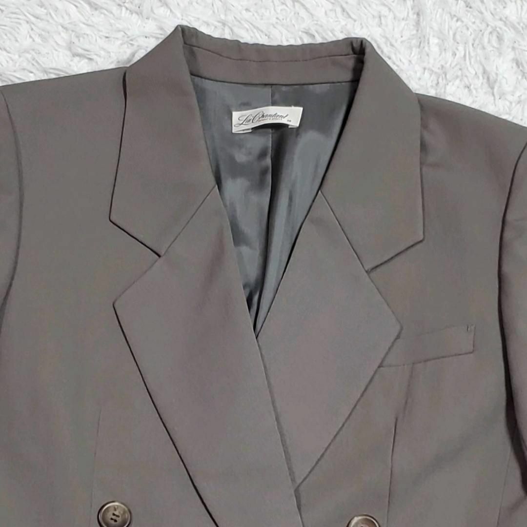 極美品 タグ付 M ルイシャンタン ウール100 ダブルブレスト スーツ グレー レディースのフォーマル/ドレス(スーツ)の商品写真